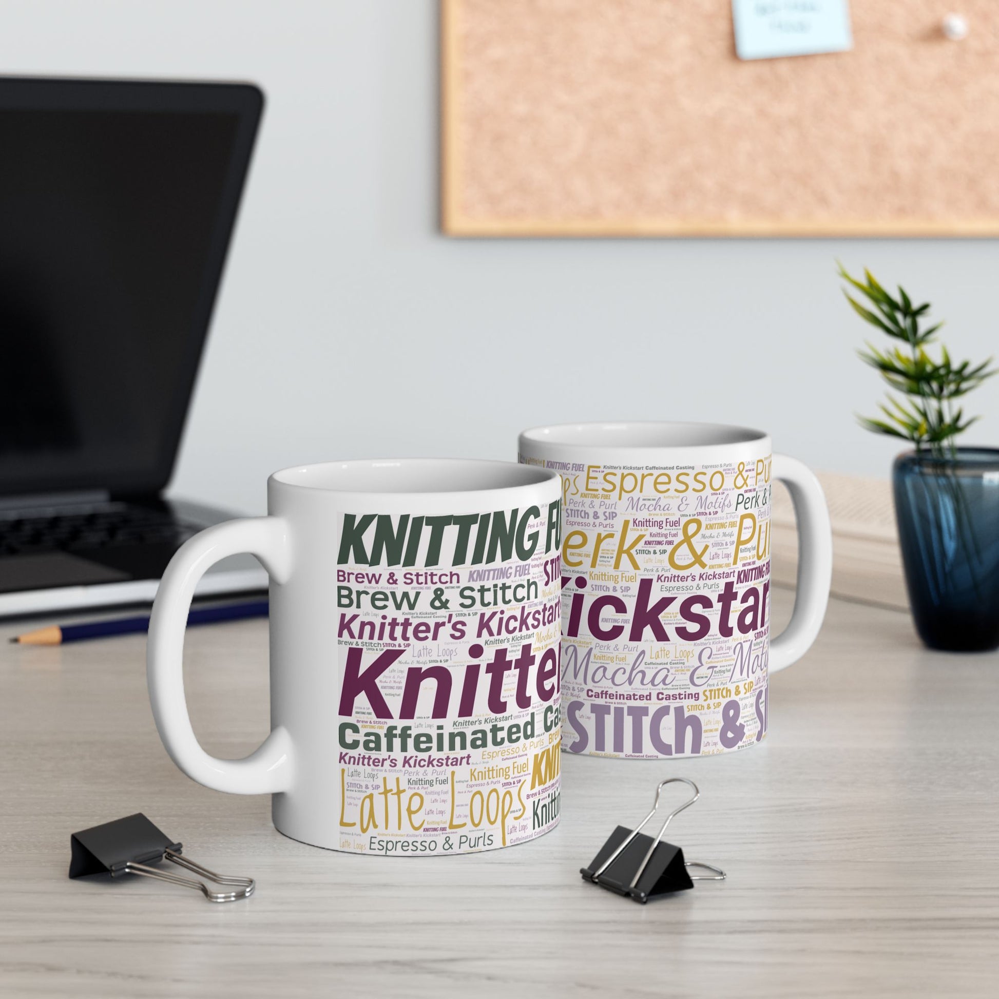 Knitting Fuel Word Art Mug – 11oz or 15oz Ceramic