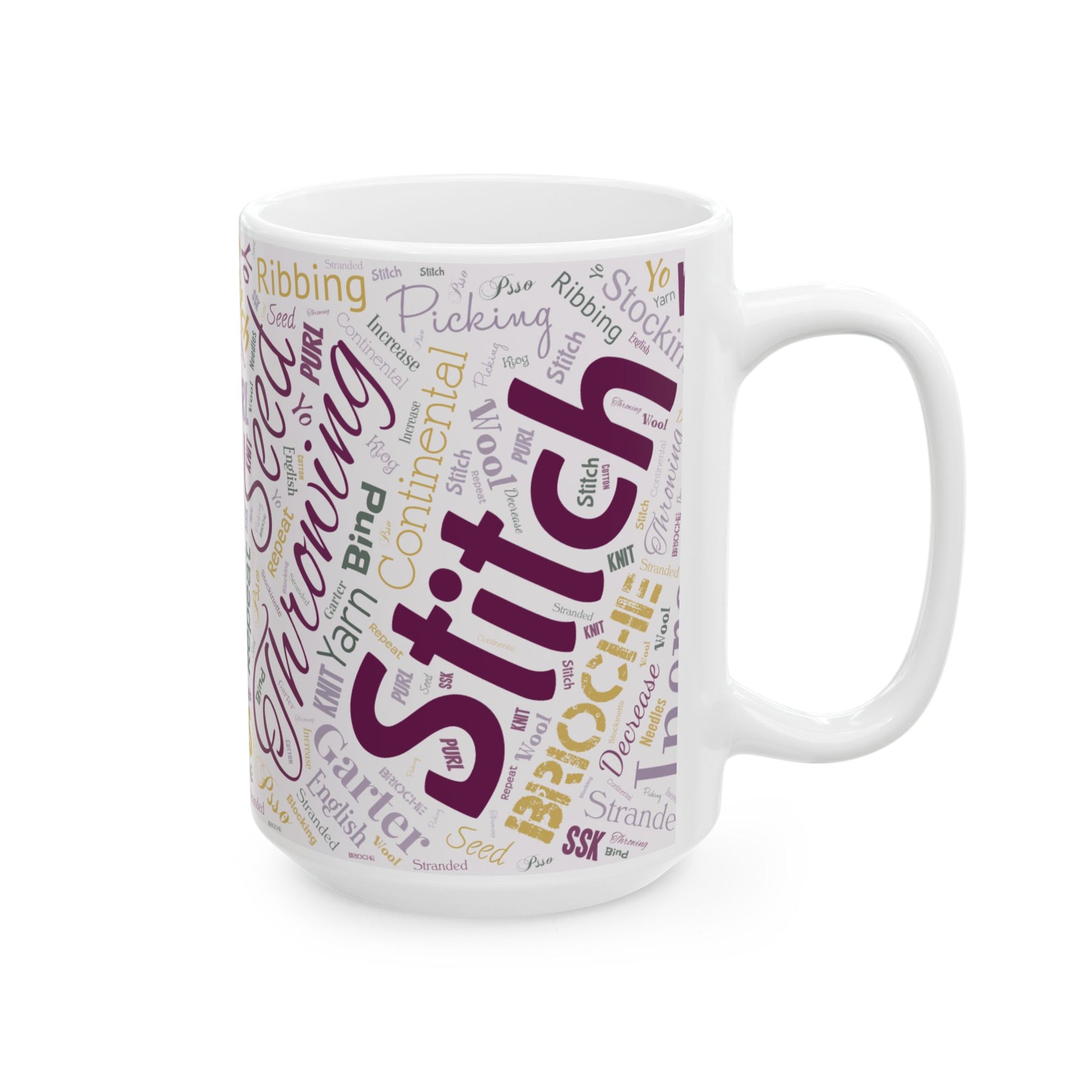 Stitch Word Art Mug – 11oz or 15oz Ceramic