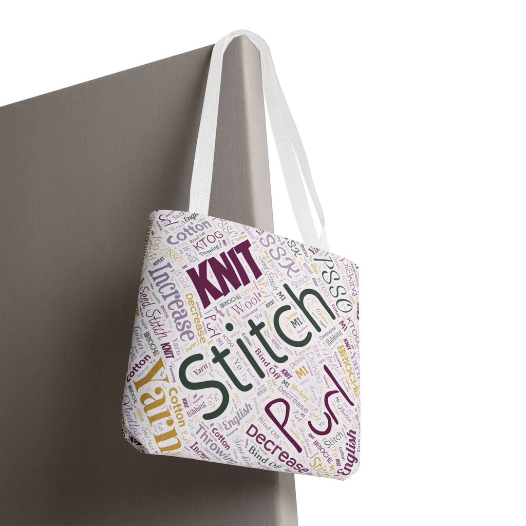 Stitch Word Art Tote Bag – 3 Sizes for Makers On-the-Go