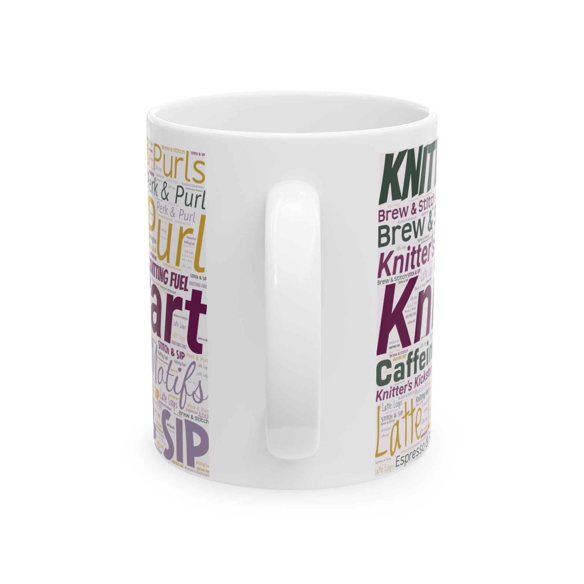 Knitting Fuel Word Art Mug – 11oz or 15oz Ceramic