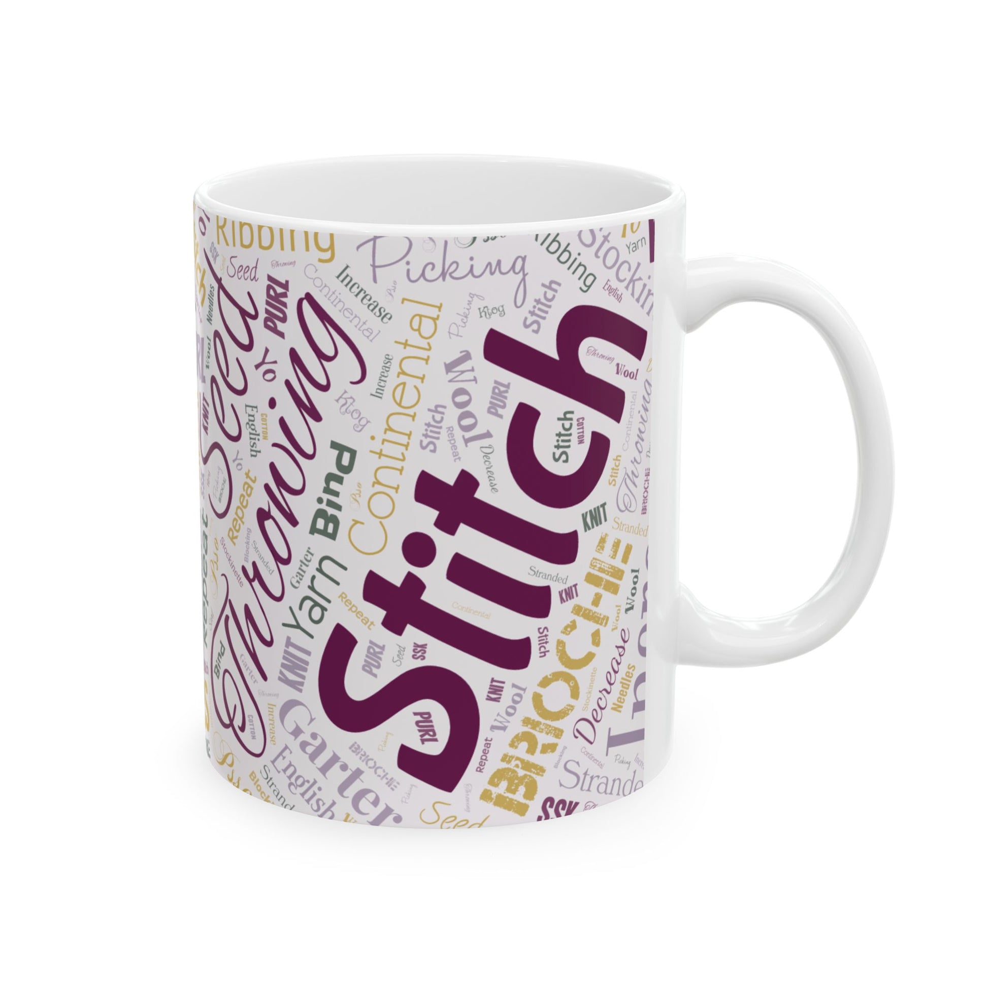 Stitch Word Art Mug – 11oz or 15oz Ceramic